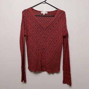 Pink Rose Scoop Neck Sweater